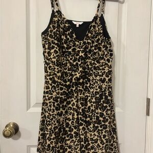 Leopard Print Spaghetti Strap Dress